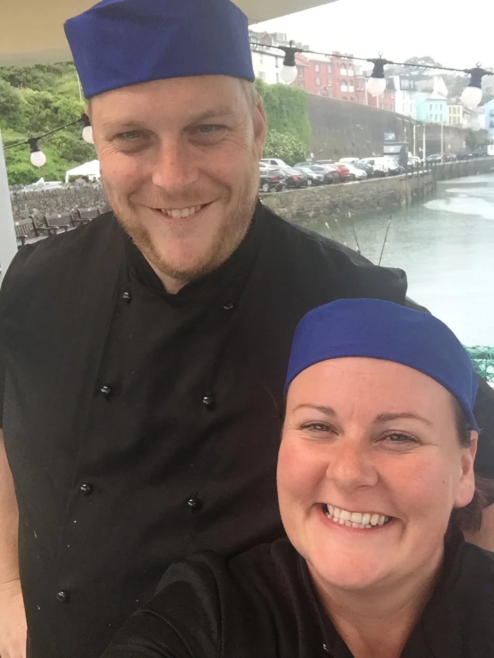 Happy in the rain in Brixham