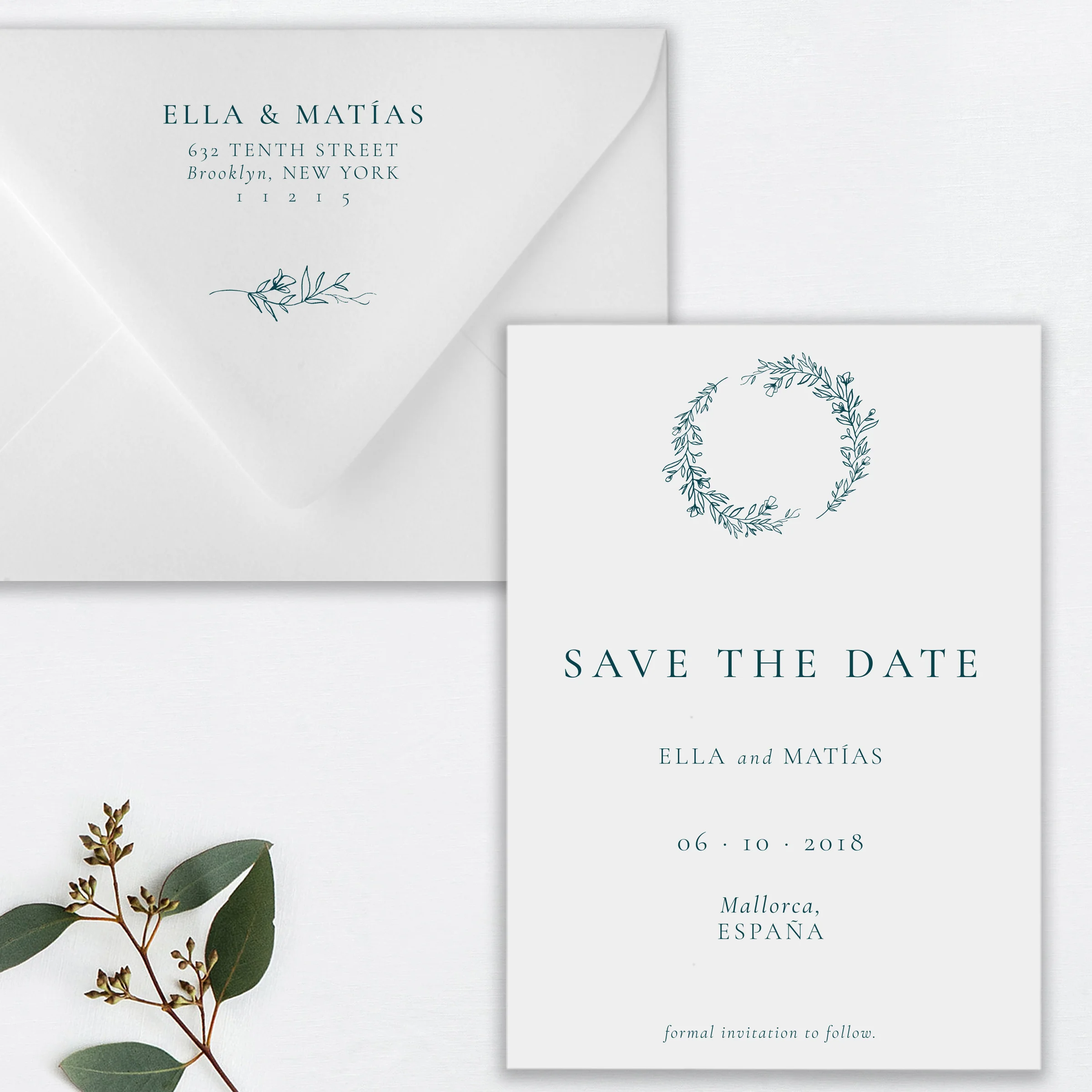 Botanical Wreath Save the Dates Natural Wreath Organic Save our Date Save the Date Cards Florence Small 4.jpg