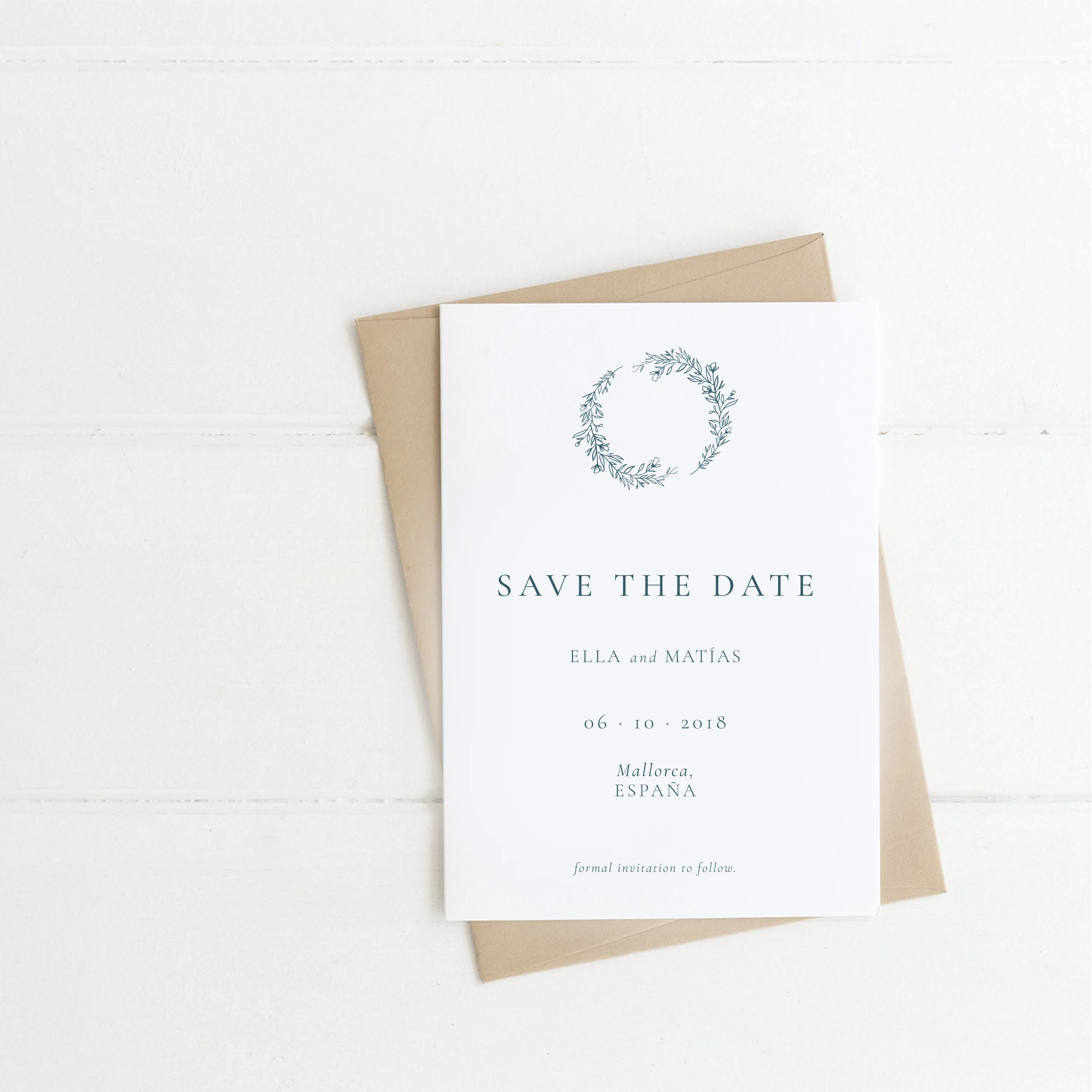 Botanical Wreath Save the Dates Natural Wreath Organic Save our Date Save the Date Cards Florence Small 5.jpg