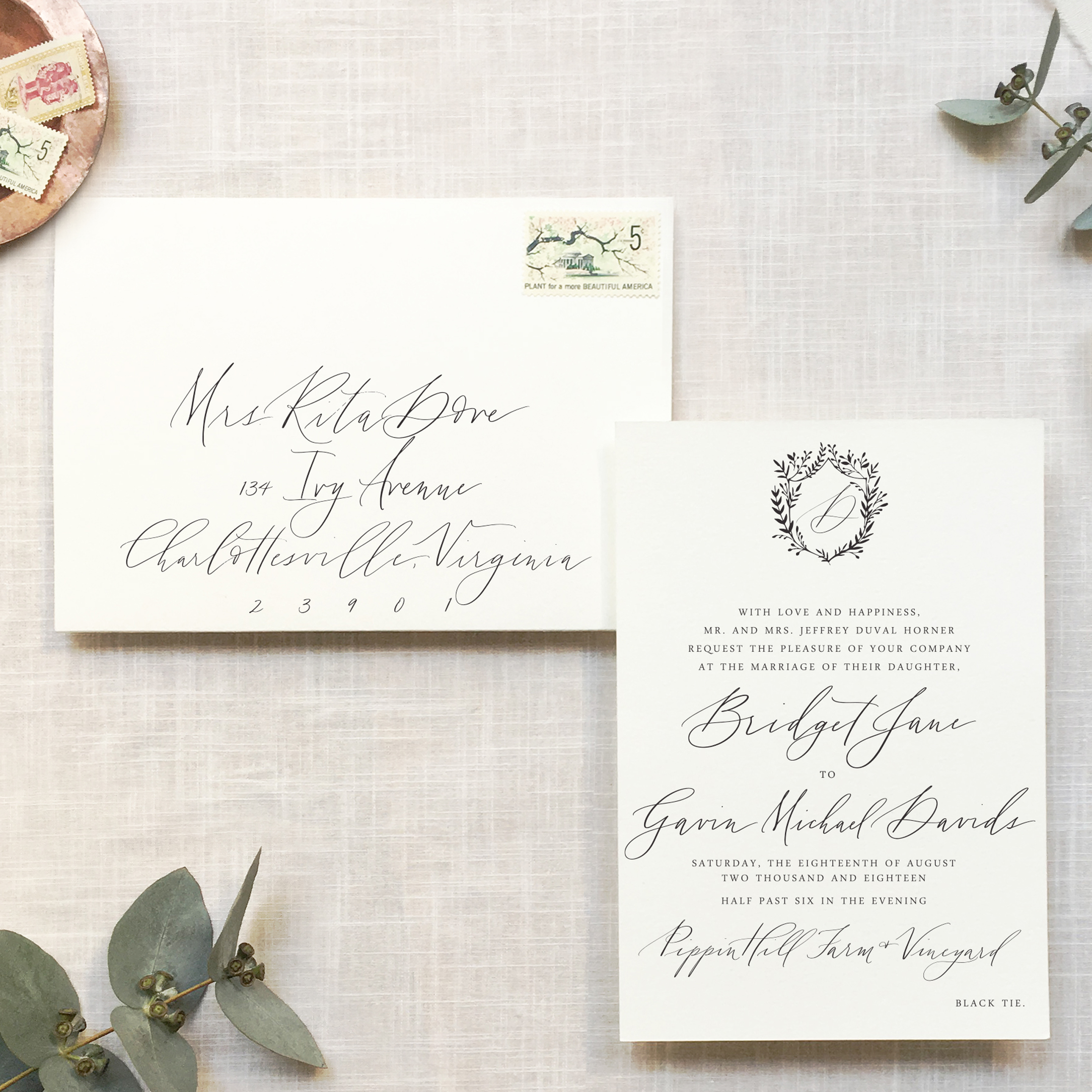 modern-calligraphy-wedding-invitation-invitations-monogram-crest-paper-albemarle-1.jpg
