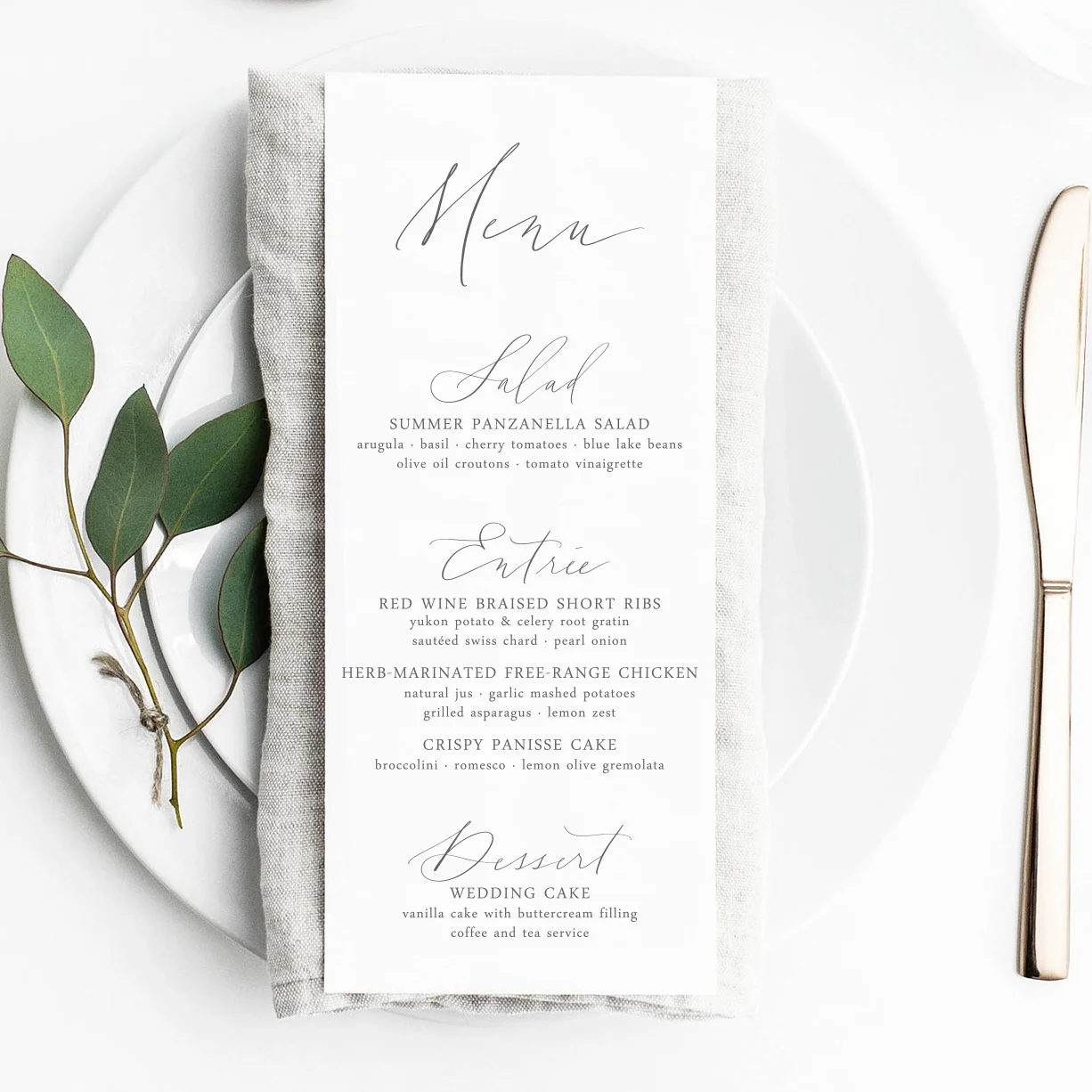 Albemarle Menu