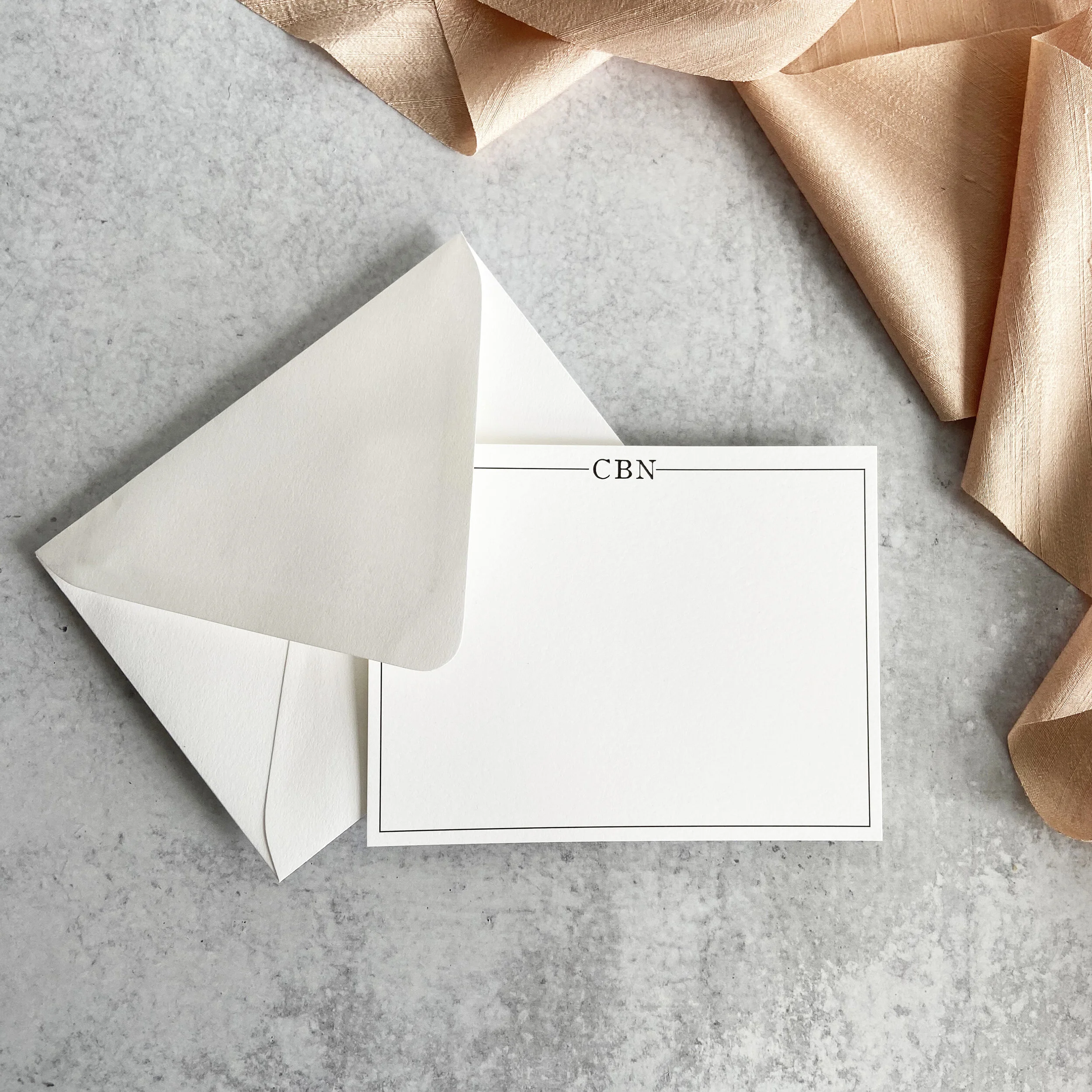 "Underwood" Monogram Custom Stationery