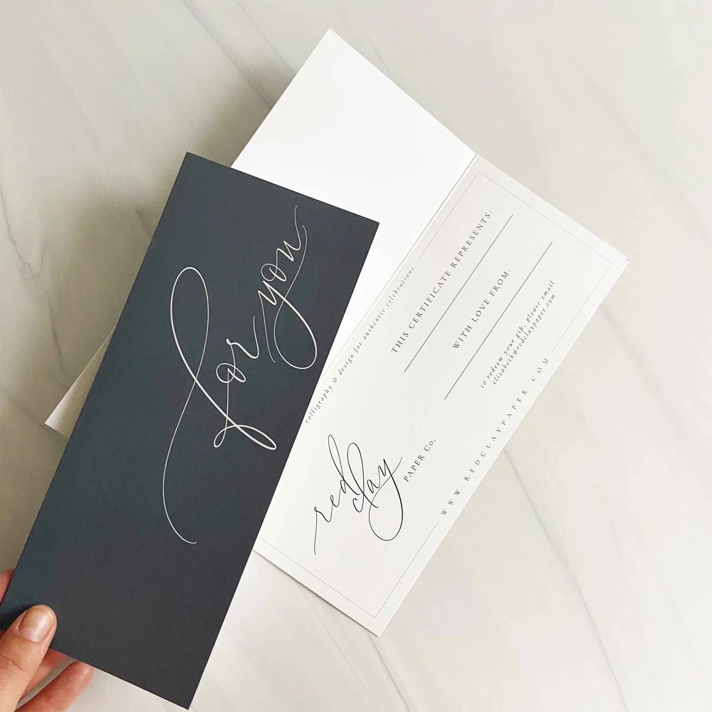 Gift Card - Gift Certificate For Custom Stationery — Red Clay Paper