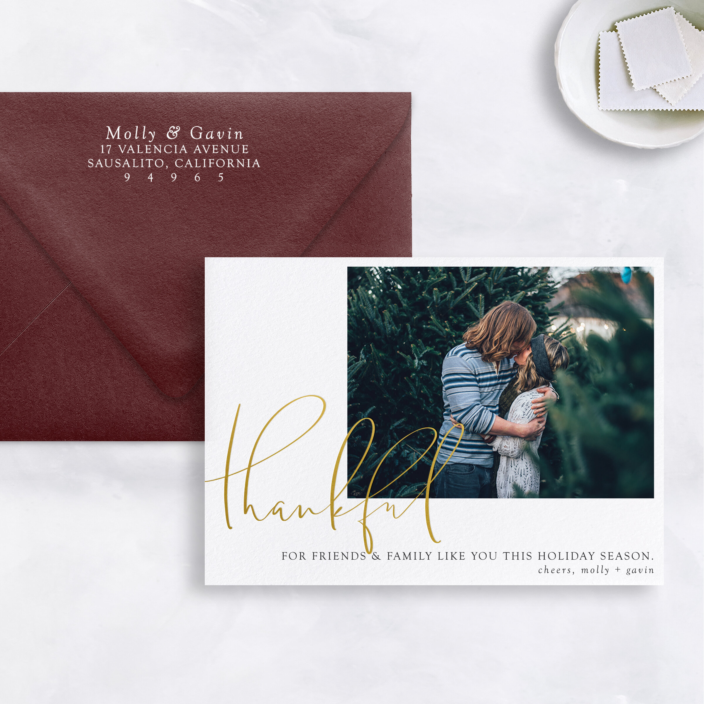 "Thankful" Holiday Photo Cards