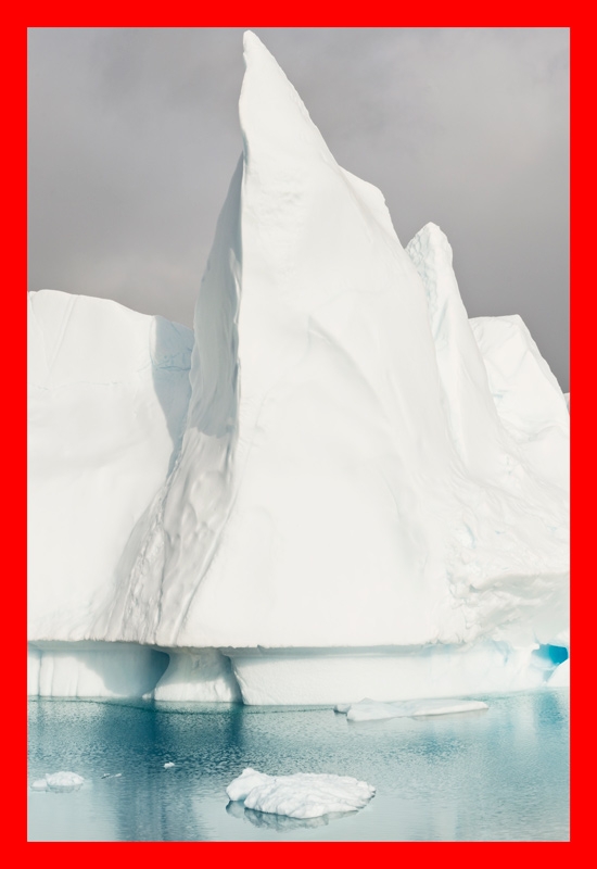 Title: "Eisberg #1 in Red" 100 x 150 cm, print in Chromaluxe. Edition of 5.