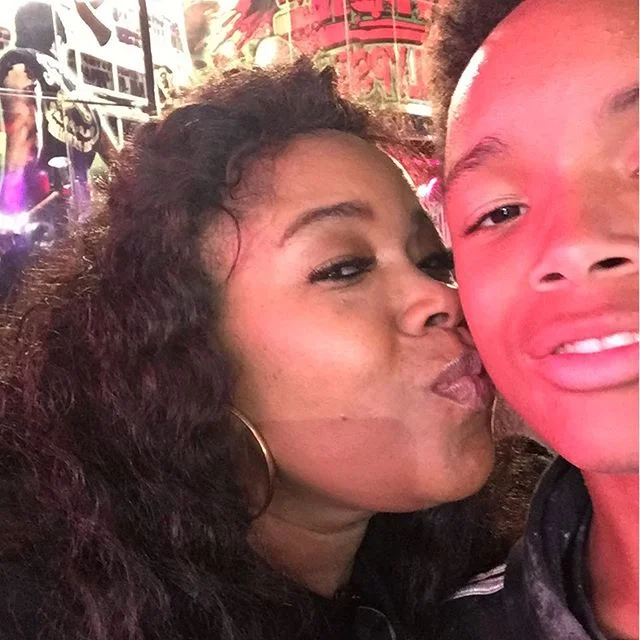 My oldest baby found me because he needed more money lol - smh. So I had to kiss him in front of his high school friends. He would do anything for money.