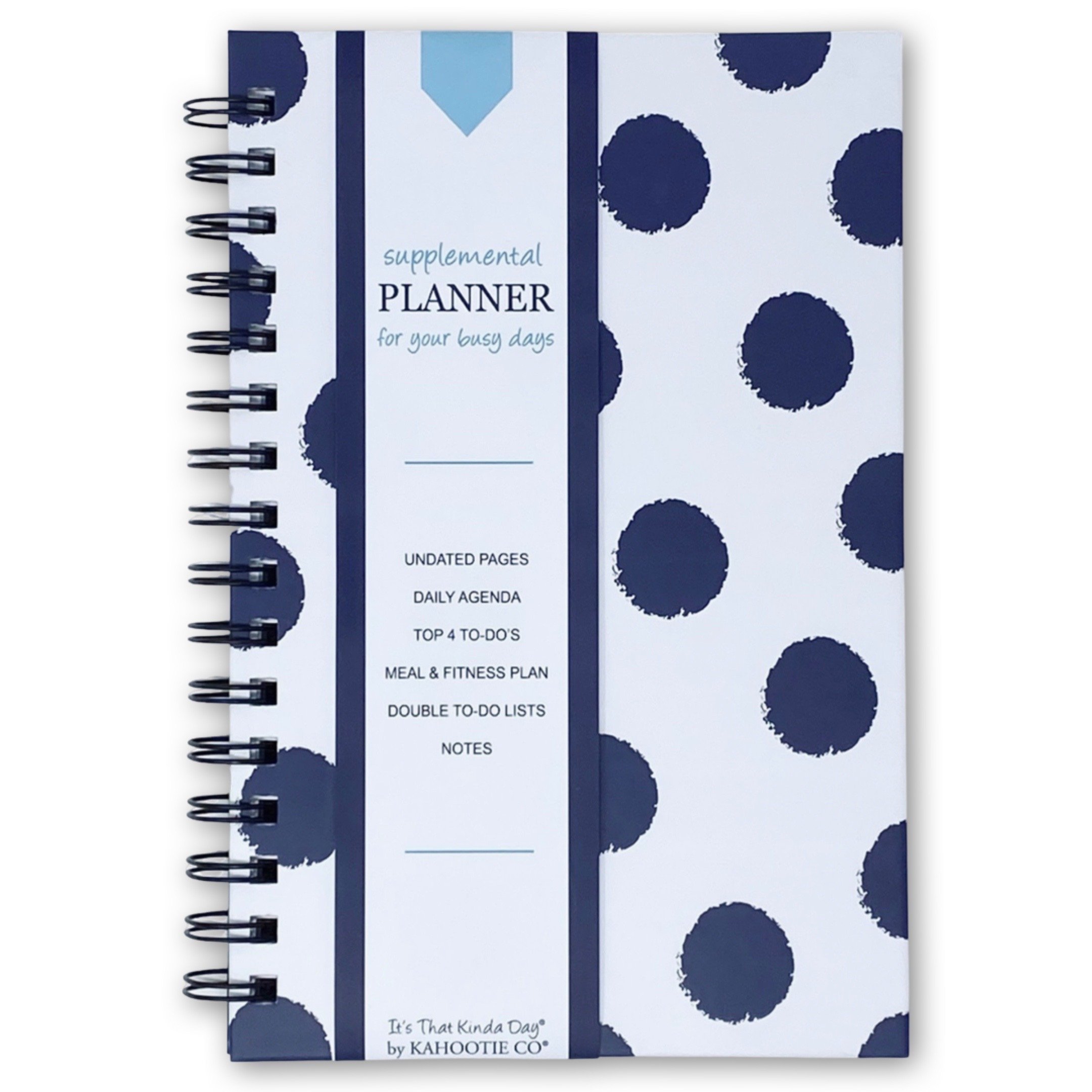 Daily To Do List Planner  (Navy Polka Dots)