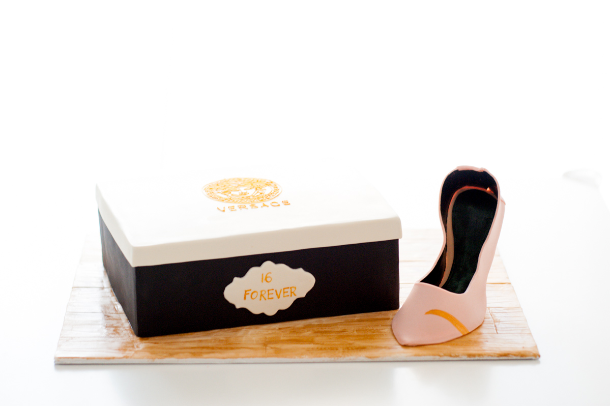 Shoe box and high heel