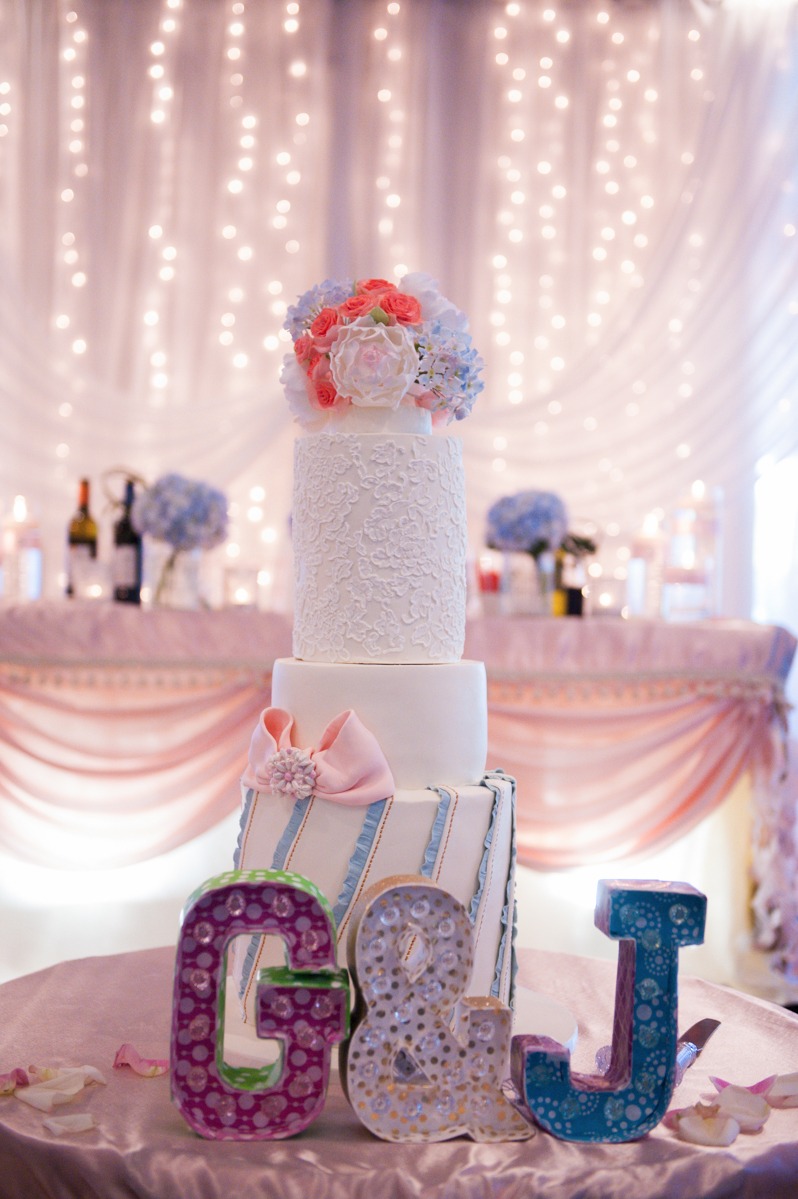 Fashion inspired wedding cake