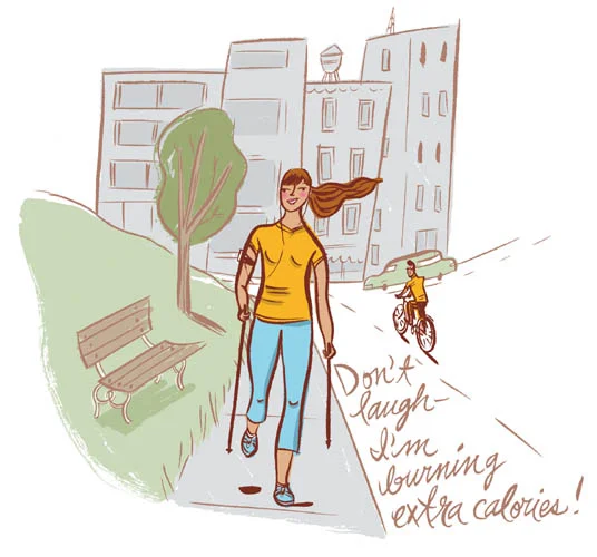 Health magazine: walking.