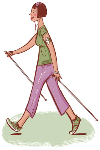 Health magazine: nordic walking.