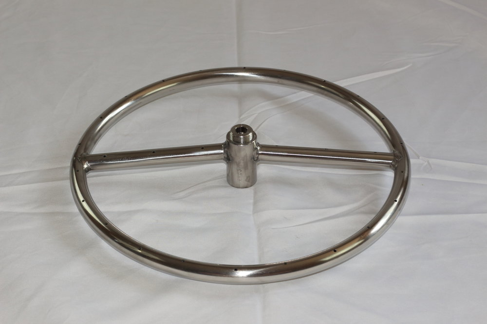 Stainless Steel Round Gas Fire Pit, Fire Pit Insert Round 36