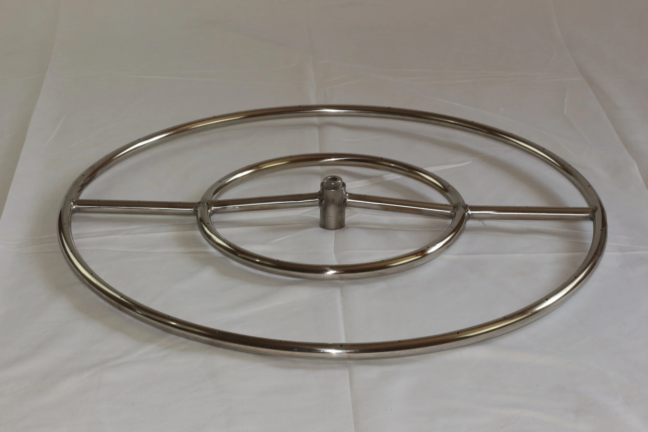 Round Stainless Steel Gas Fire Pit Burner Ring - 12" 18" 24" 36"