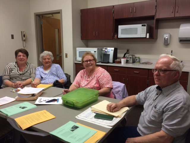 Our officers, left to right: Mary Kleinman (Vice-President), Elaine Adams (Secretary), Connie Martin (President), and Dan Owens (Treasurer)