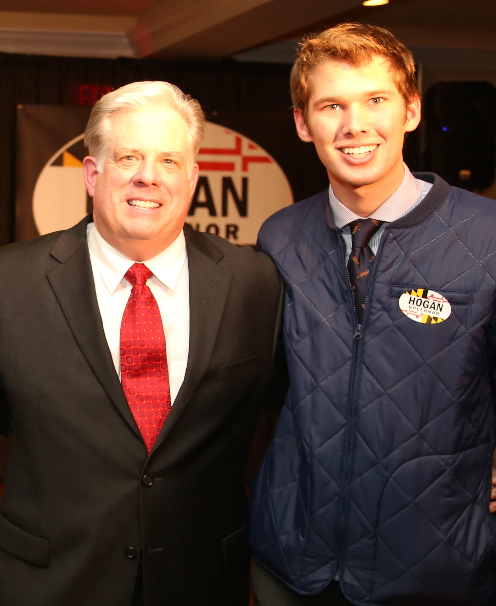 Jake and Governor Larry Hogan. January 2014