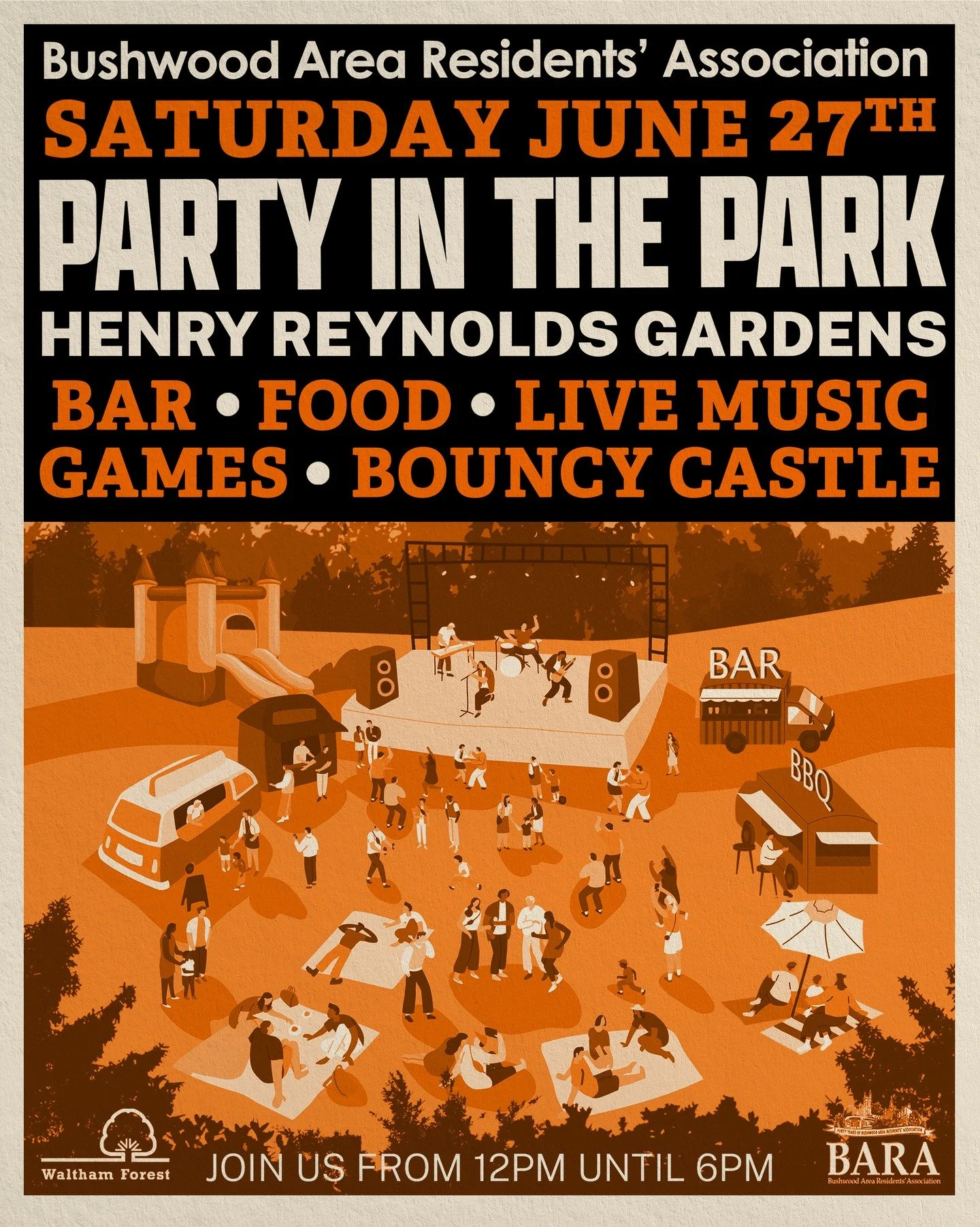 Party in the Park 2026 is happening!

The committee and volunteers are in full swing getting ready for this years event. Expect live music, bars, toys and games, face painting, bouncy castle and all the usual stuff that makes this free community even