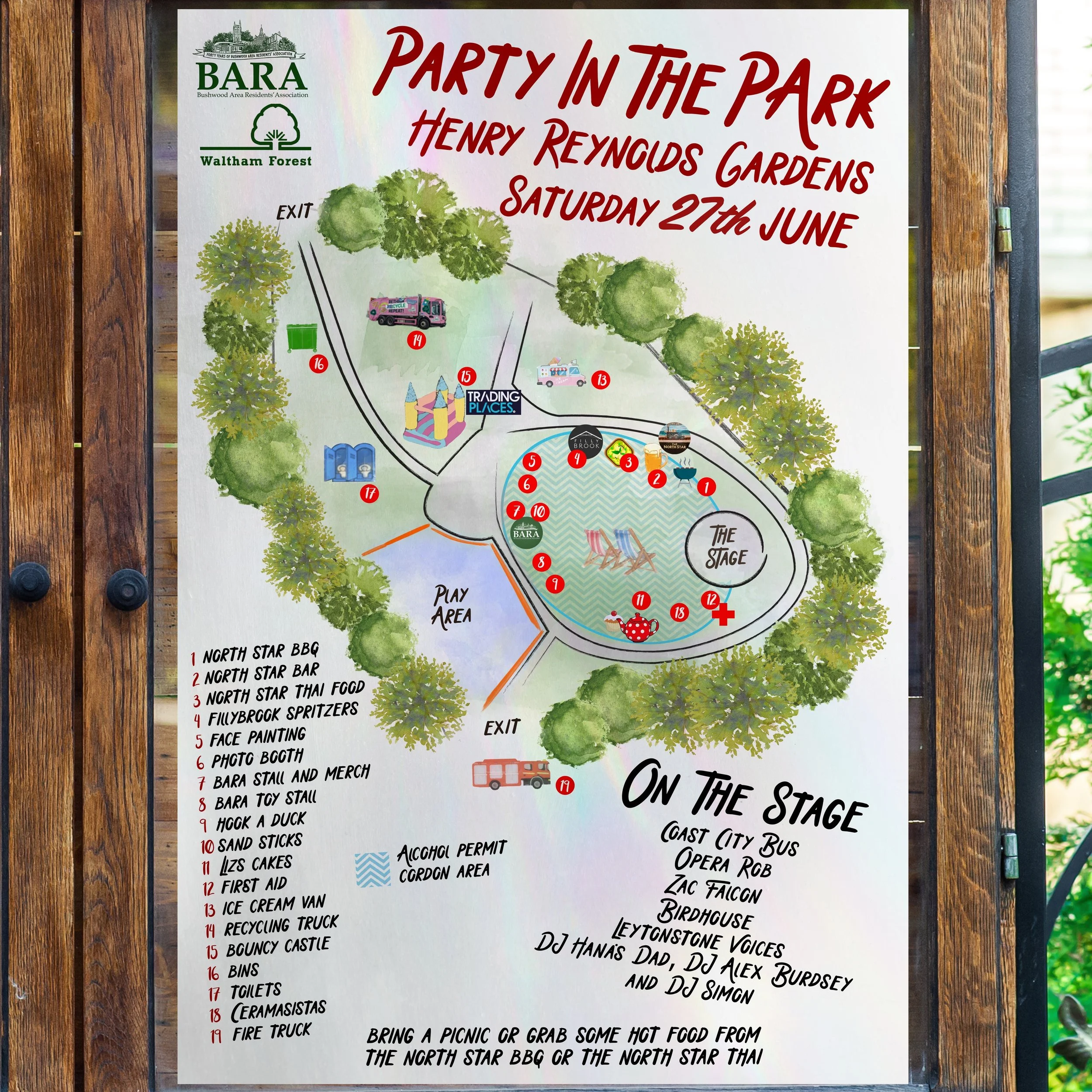 Party in the Park is tomorrow and its going to be a lovely day. 
Remember to stay hydrated and bring sun hats as although its not going to be as hot as this week it will still be warm. From 12pm to 6pm.

Thanks to
@fillybrook @northstar_official_ @ce