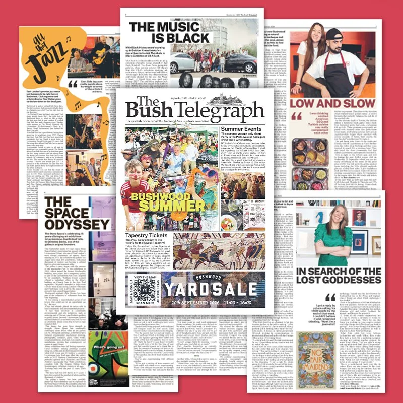 The latest Bush Telegraph is at the printers and will be hand delivered by your road reps very soon.

In this issue we say hello to our Bushwood neighbours @noxsmokehouse and introduce them to our discount scheme and take a look at @eastsidejazzclub 