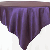 30 Eggplant Satin Overlays