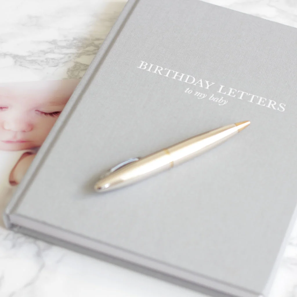 Birthday Letters to my Baby Book with pen and photo