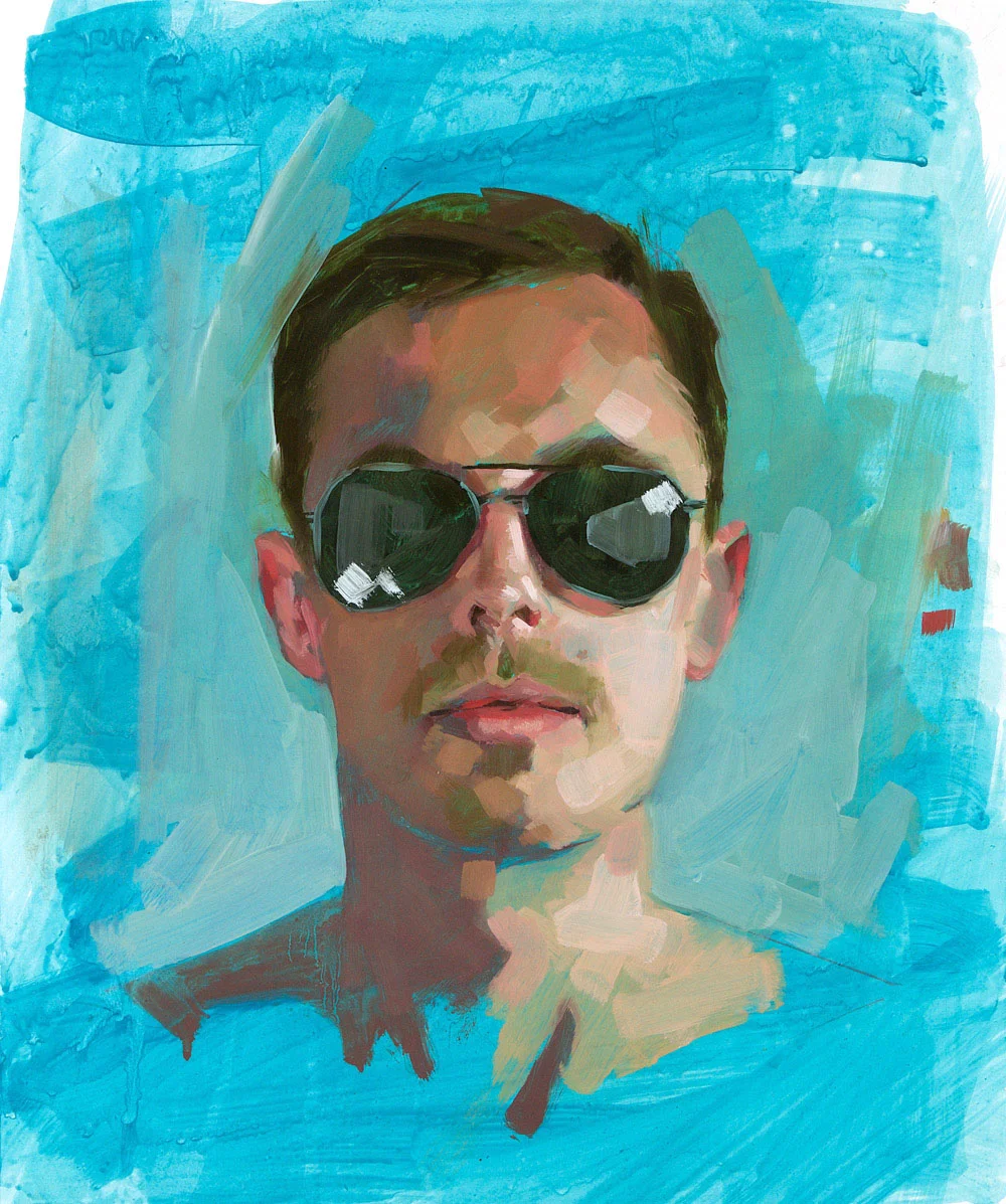 Ed Study No. 1 12 x 10 inches oil on TerraSkin - SOLD