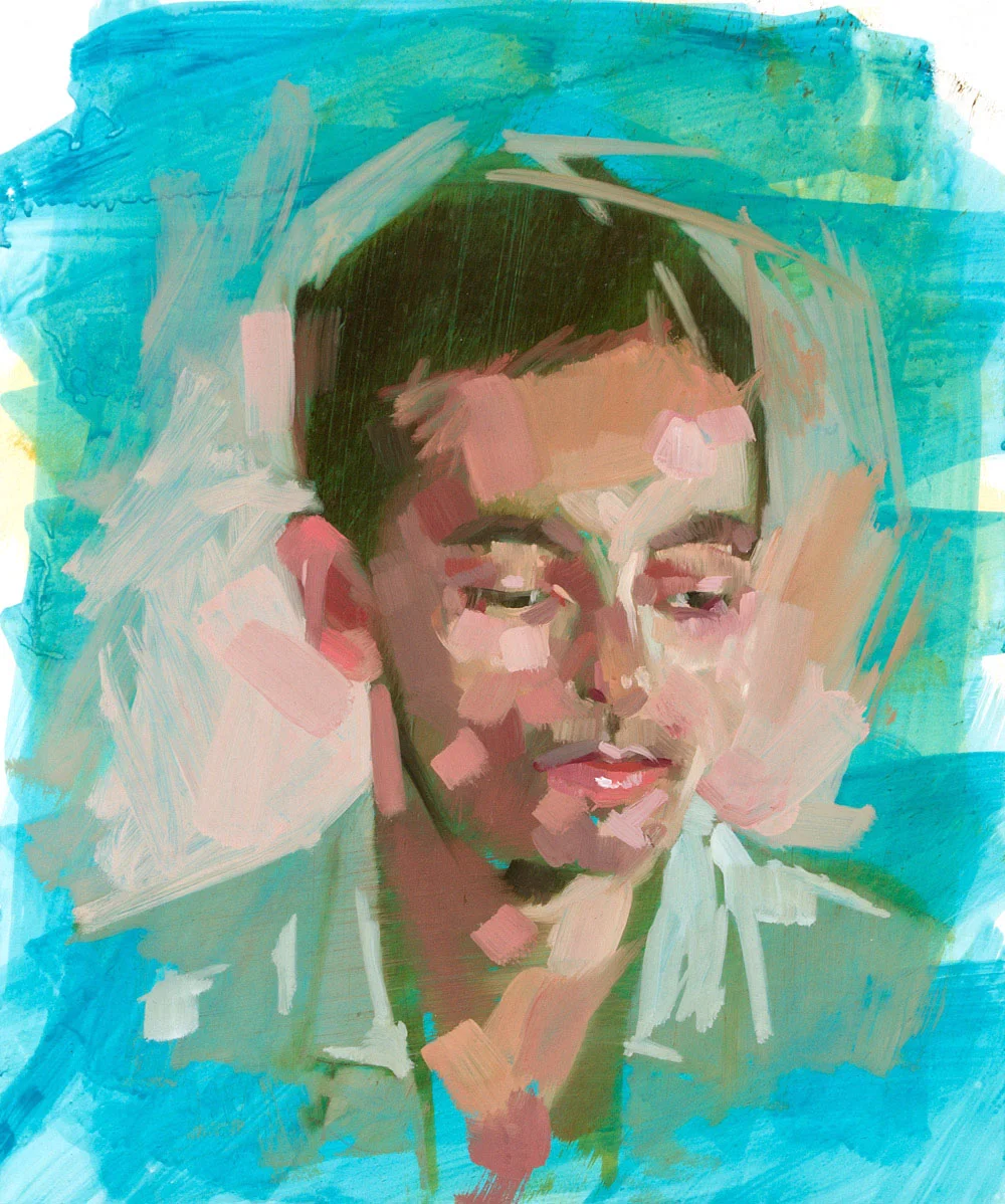 Ed Study No. 2 12 x 10 inches oil on TerraSkin - SOLD