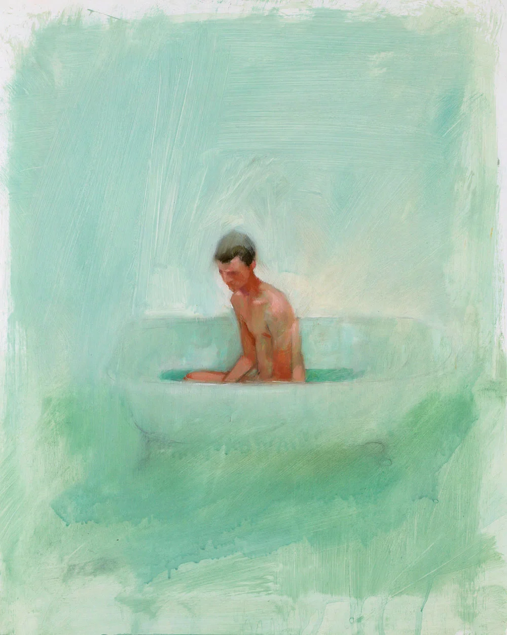 Bath Study No. 2 20 x 16 inches oil on TerraSkin