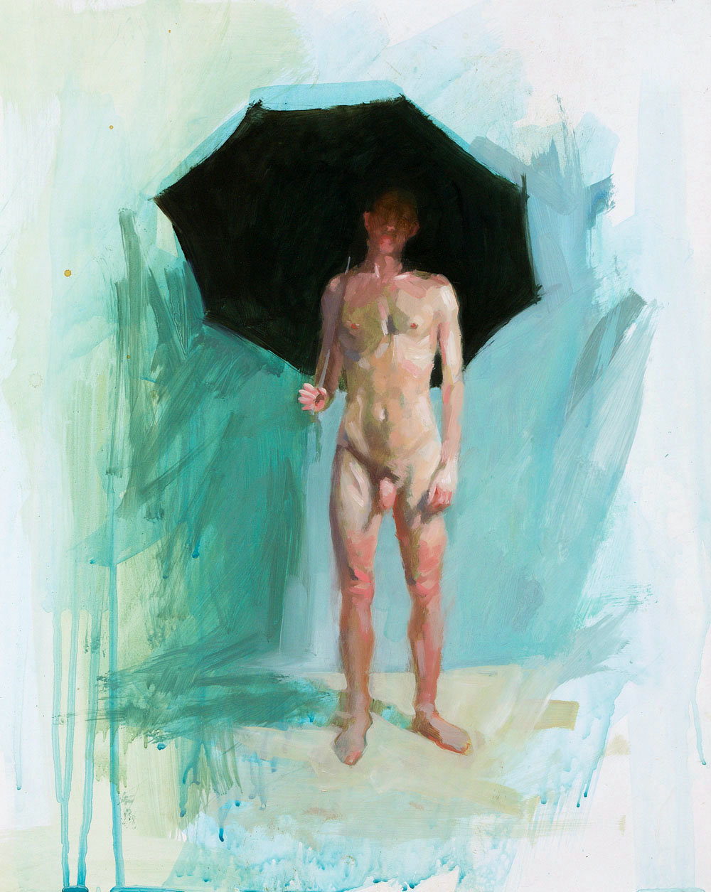   Umbrella Study No. 1   20 x 16 inches  oil on TerraSkin    