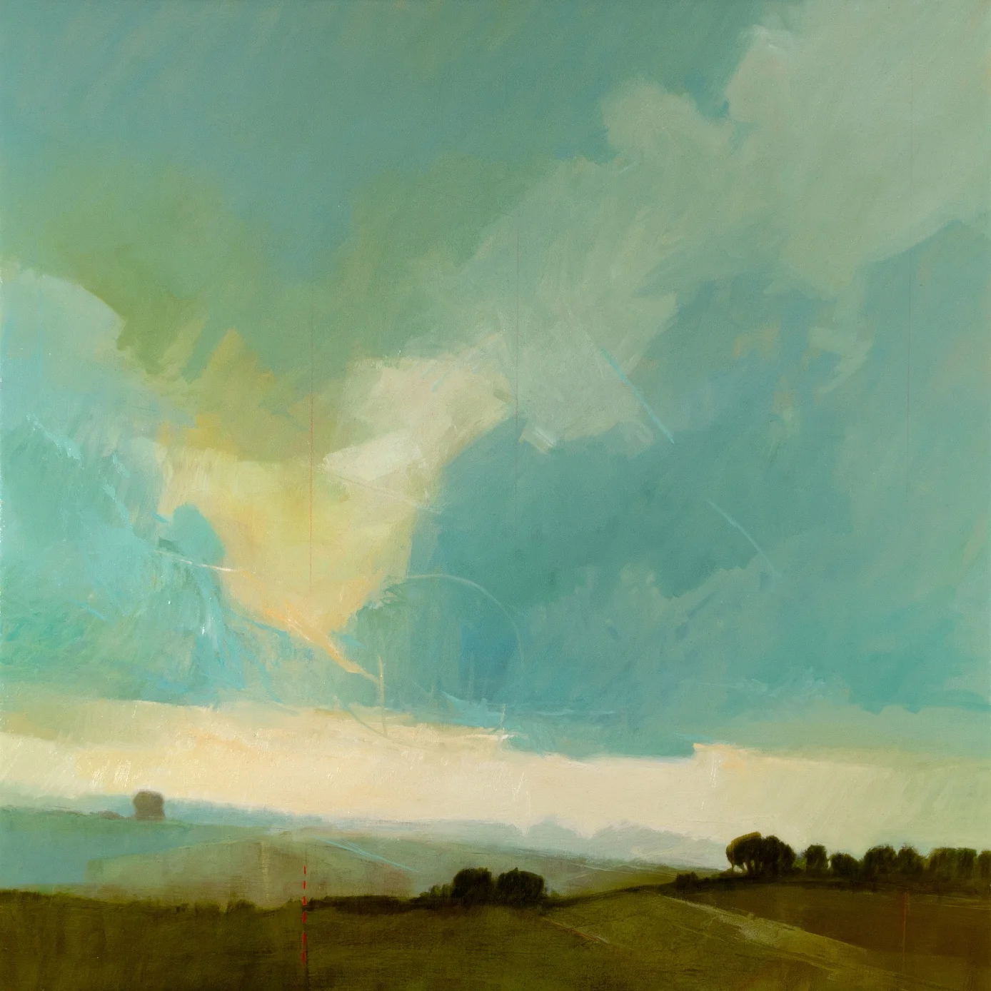 Ancient Land Plan 28 x 28 inches oil on canvas - SOLD