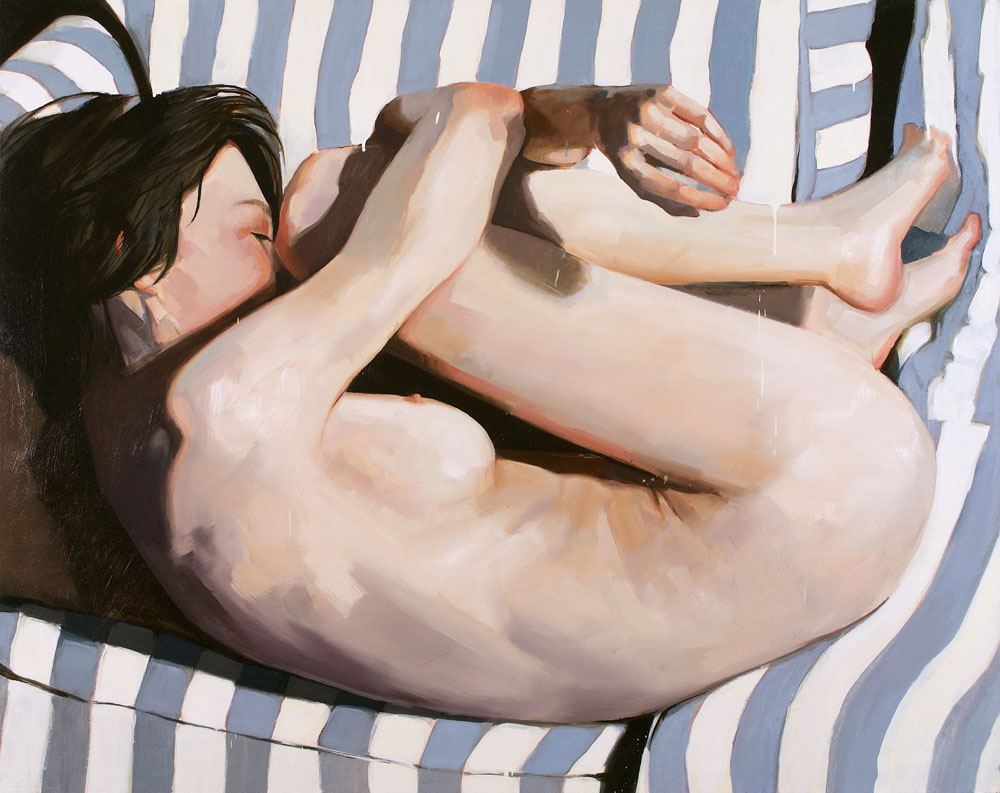 Stripes 48 x 60 inches oil on canvas