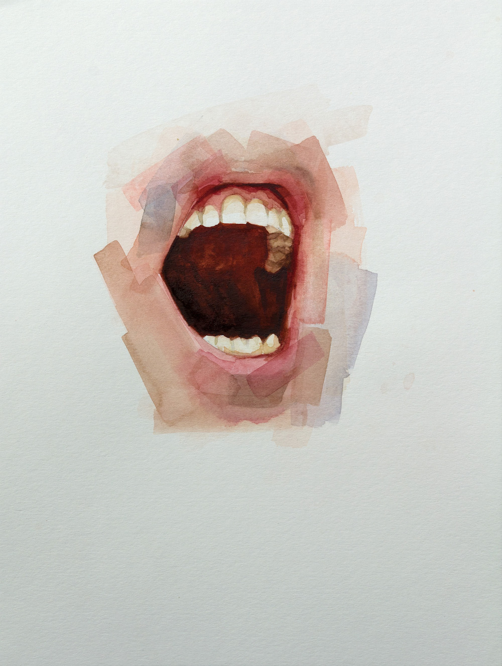   Mouth study   12 x 9 inches  watercolour on paper - SOLD    