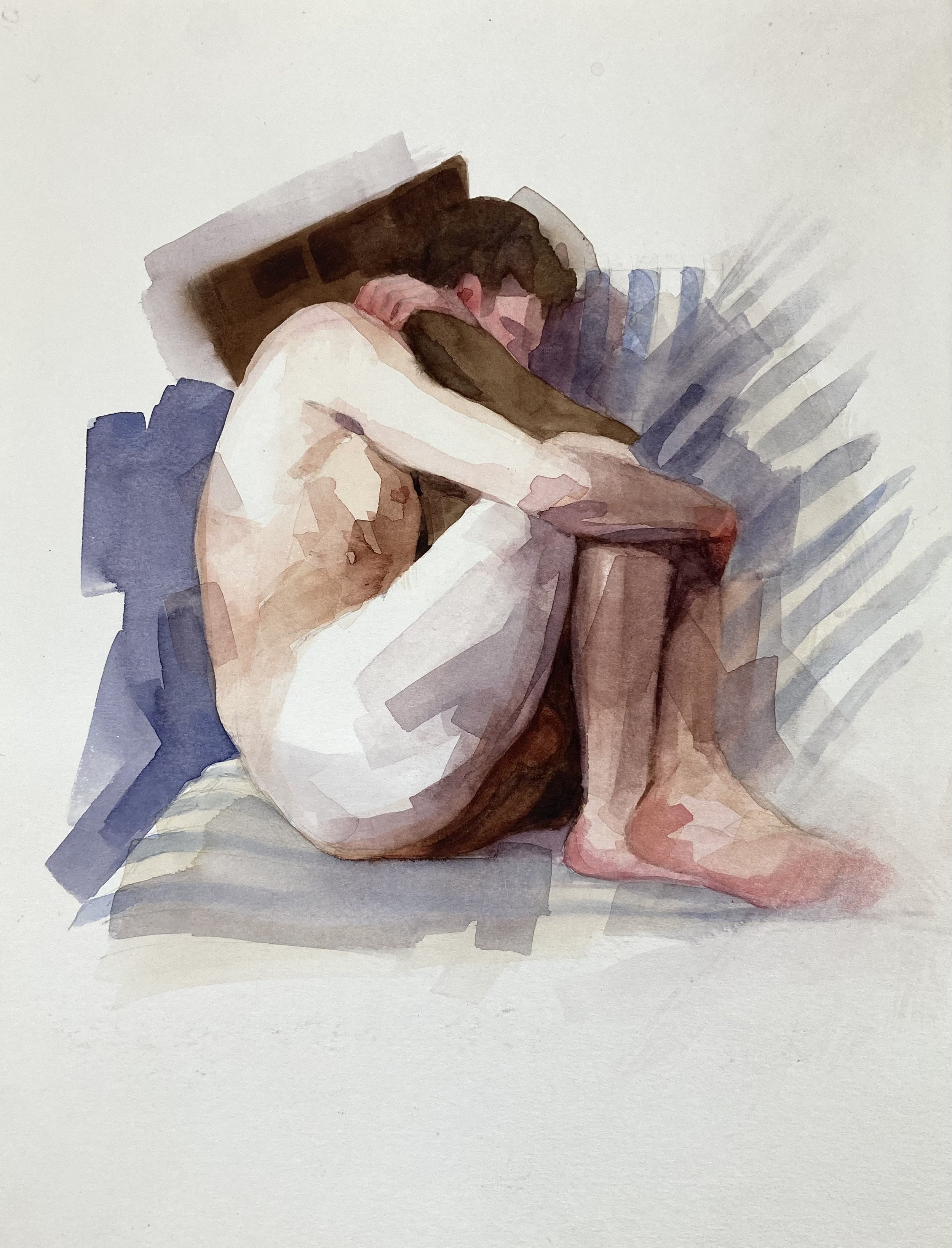   Figure study   12 x 9 inches  watercolour on paper    