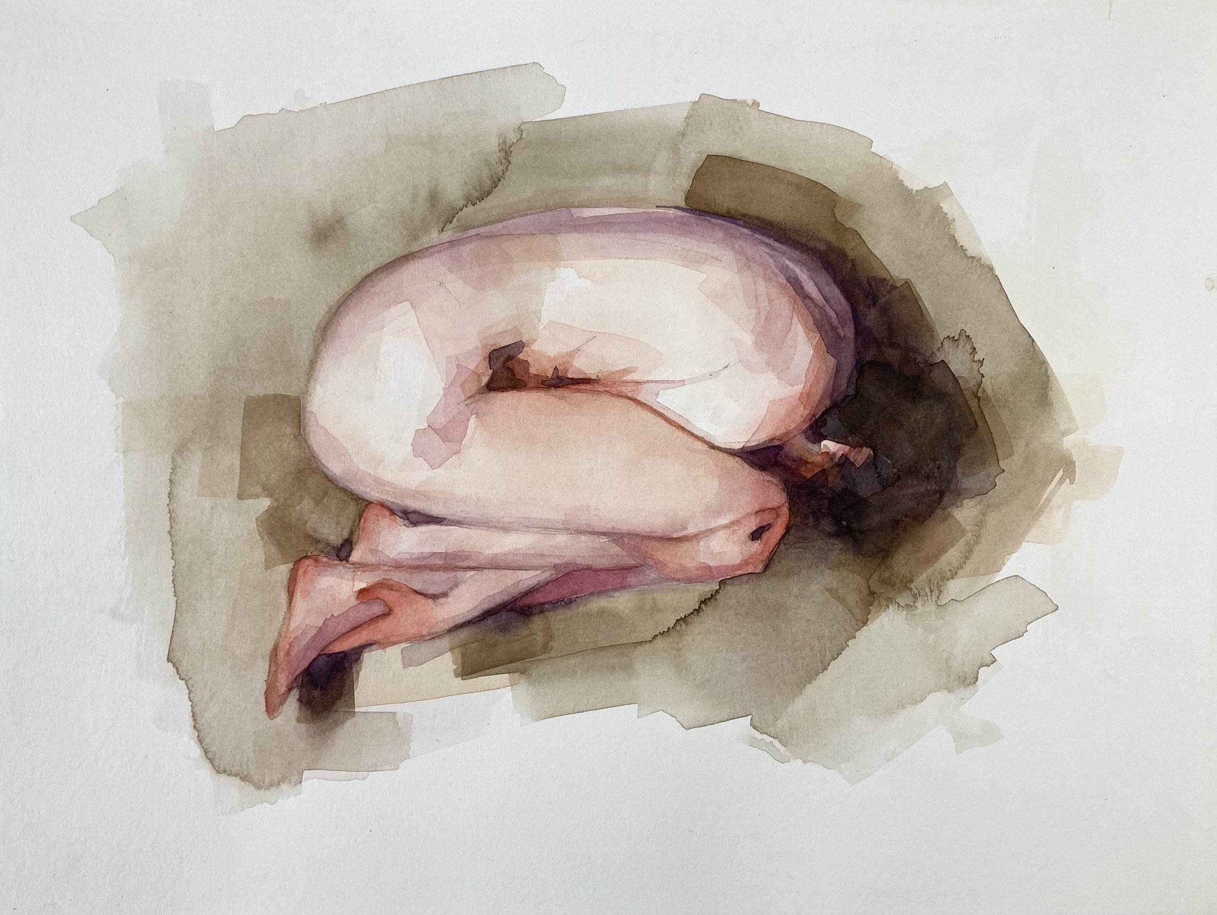   Figure study   9 x 12 inches  watercolour on paper    