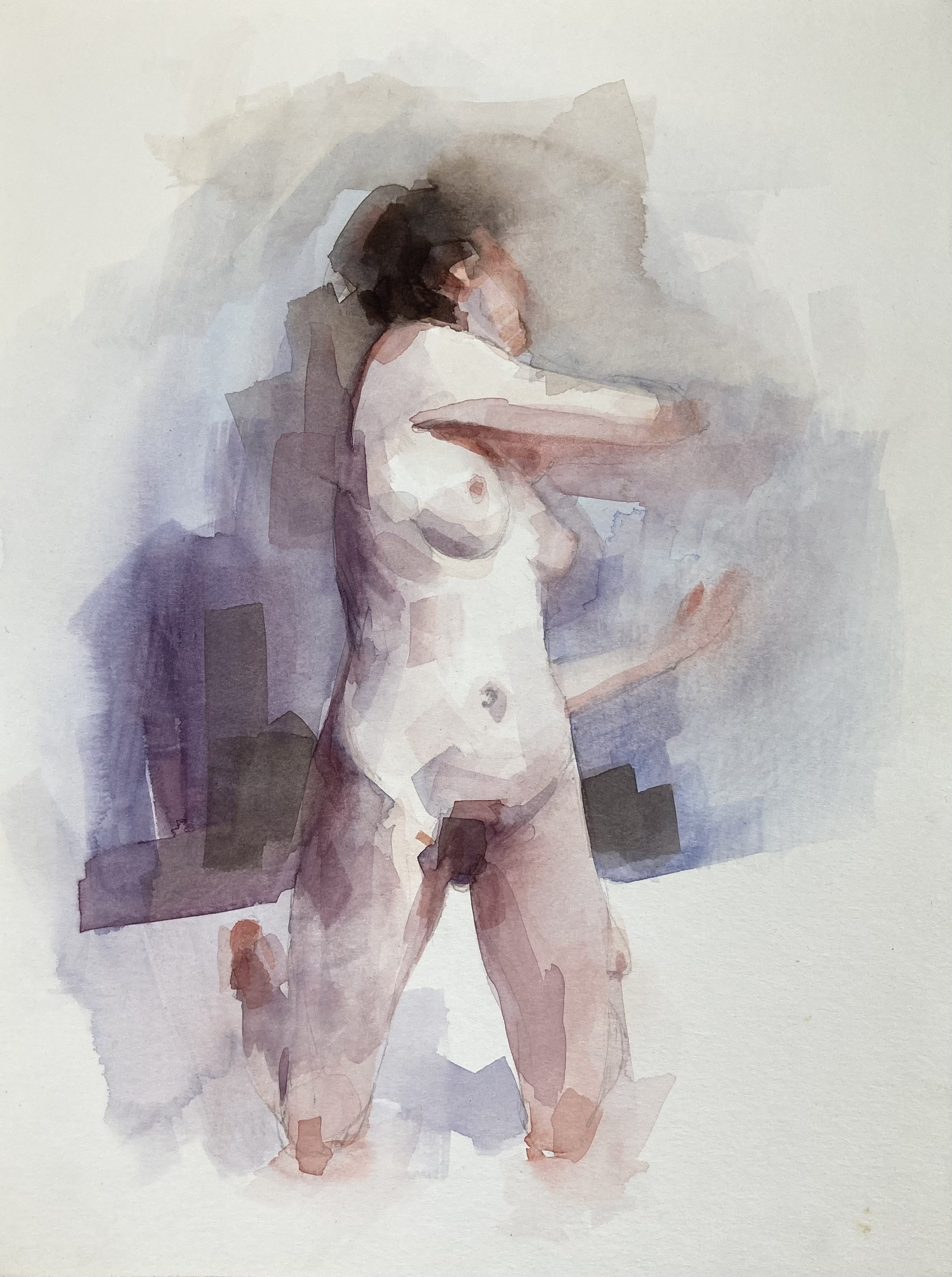   Figure study   12 x 9 inches  watercolour on paper    