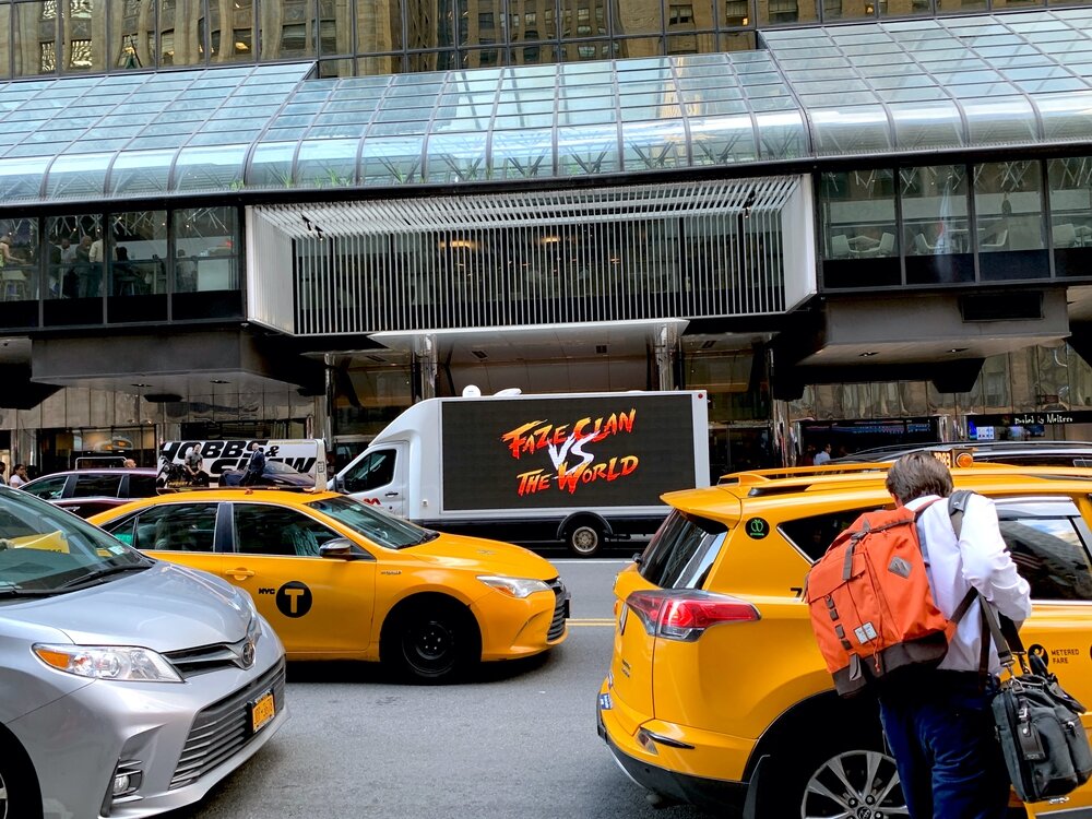 Billsniping | Wild Posting | Guerilla marketing | LED Truck | New York City | NYC | Midtown | Entertainment |  | Events | Esports | Faze Clan -1.jpg