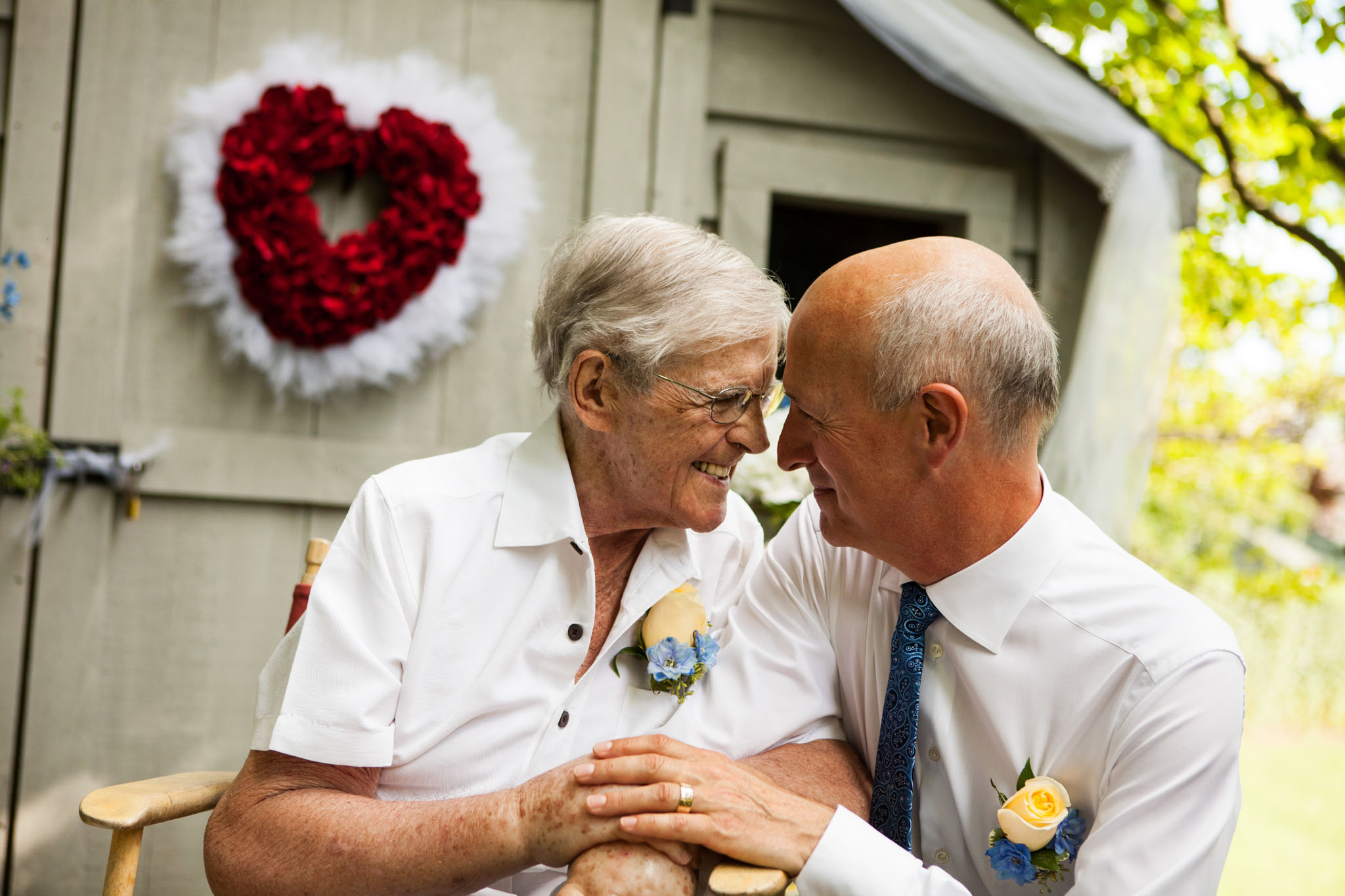 intimate friend moment during wedding with groom and special guest Ted Follows.jpg