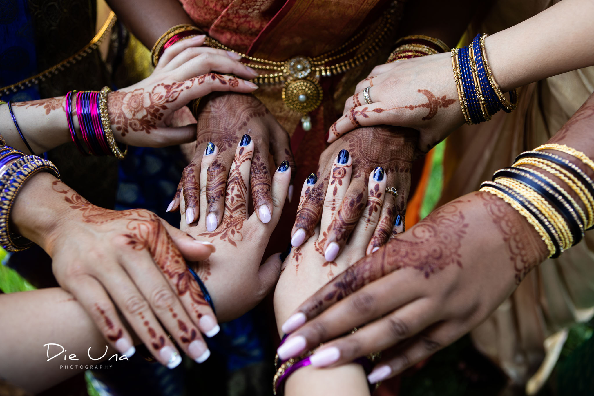 Bride and bridsmaids henna tattooed hands for Hindu Sri Lankan wedding in Toronto.jpg