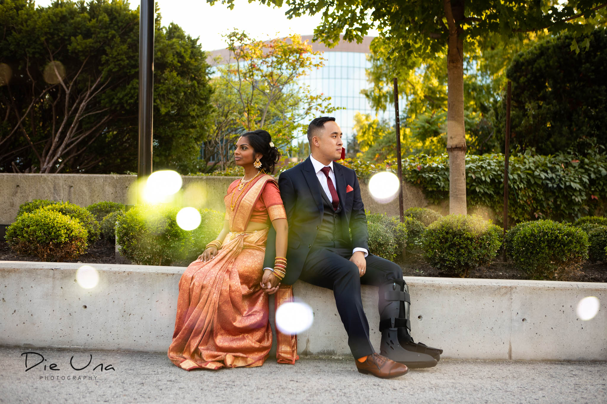 creative double exposure image of bride and groom in Toronto.jpg