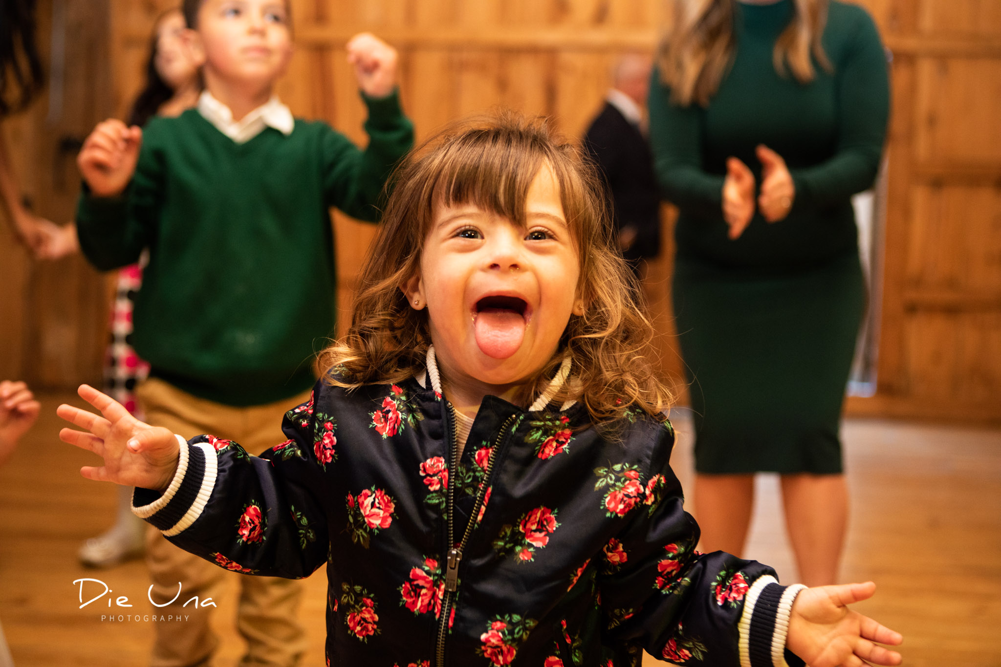 tiny human dancing during wedding reception in a barn kitchener wedding photographer.jpg