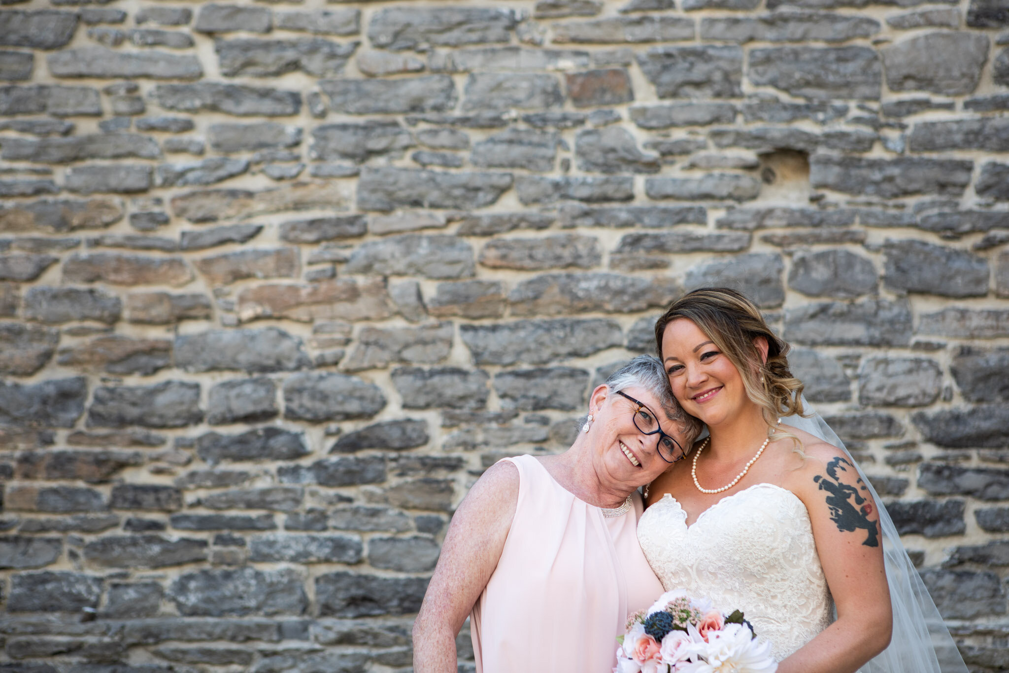 bride with mother in St Raphael's Ruins.jpg