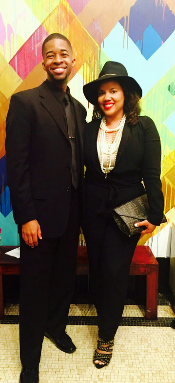 Clayton G. Williams and PR agent Tracey Woodard after Harry Lawrence Freeman's Opera Voodoo