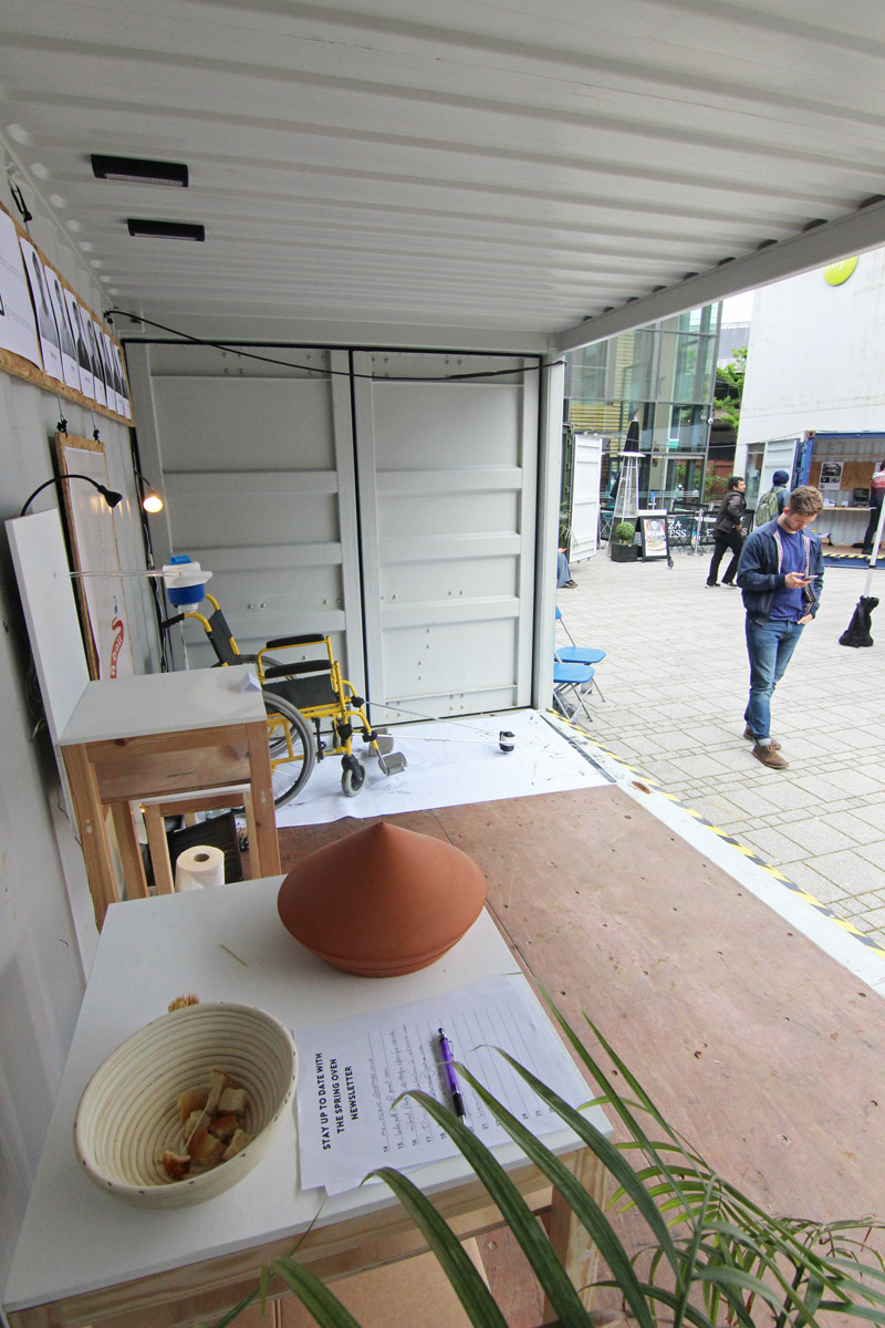 A bowl of bread that was baked in The Spring Oven was available for tasting during the exhibit.