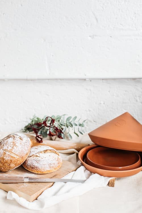 Glazed Clay Bread Baker for Round Bread