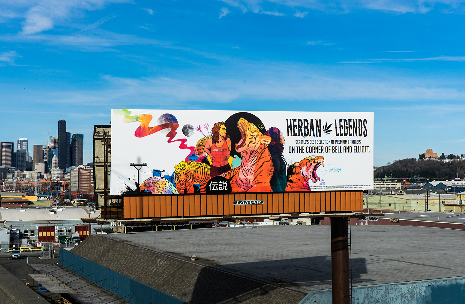 I'm pretty hyped on this one. Herban Legends had me design their new billboard. You can see this on highway 99 north just past the West Seattle bridge.