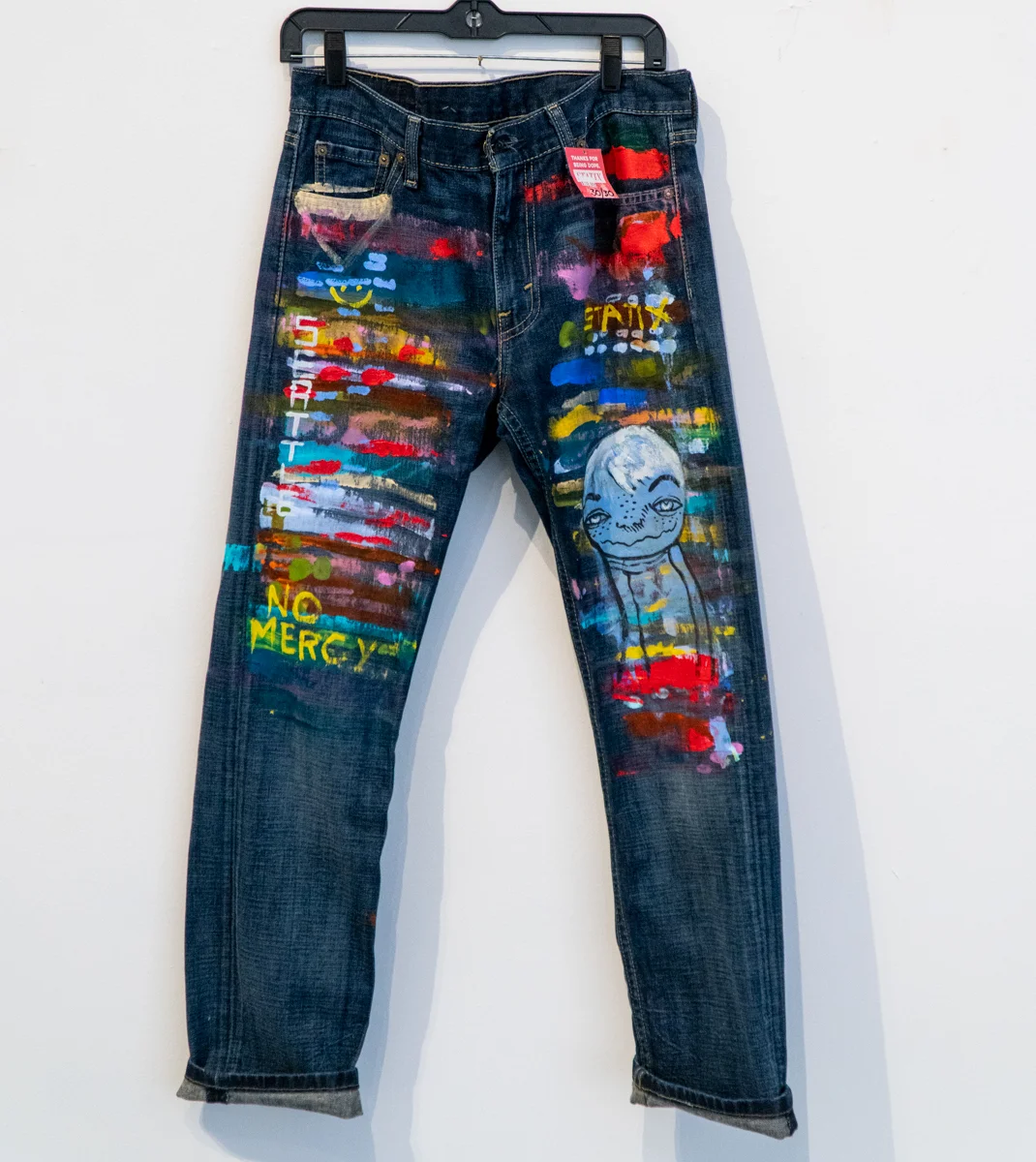 levis jeans paint