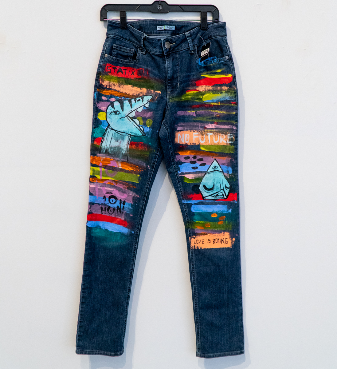 Paint Pants 16 - Size 10 Hand Painted on Lee Riders Jeans (Womens ...