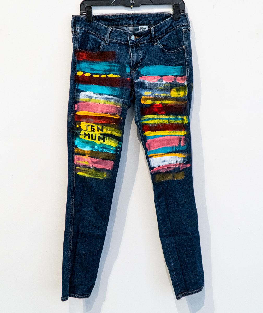 Paint Pants 24 - Size 30/32 Hand Painted on &Denim jeans (Mens) — Ten ...