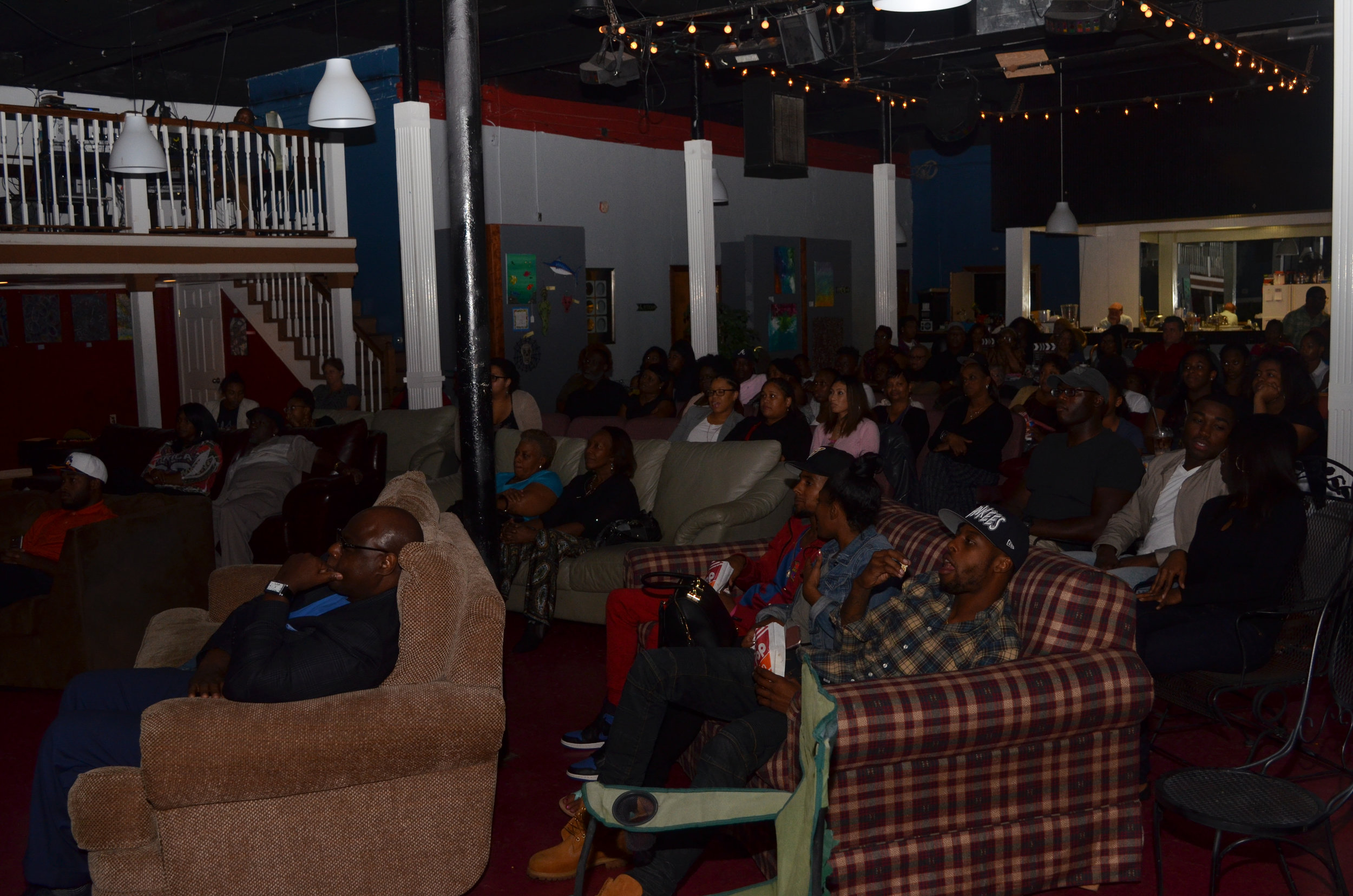 Attendees Enjoying The Show during Support The Port’s Supportflix And Chill Red Carpet Premiere for Aimee’s List