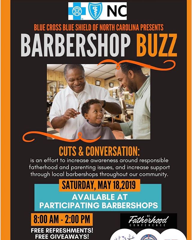 Saturday May 18th New Hanover County Partnership For Fatherhood will be at Just Cut It Barbershop from 10am - 12noon for a Barbershop Buzz event which is a state wide initiative for Fathers to come together and start having that real &ldquo;Barbersho