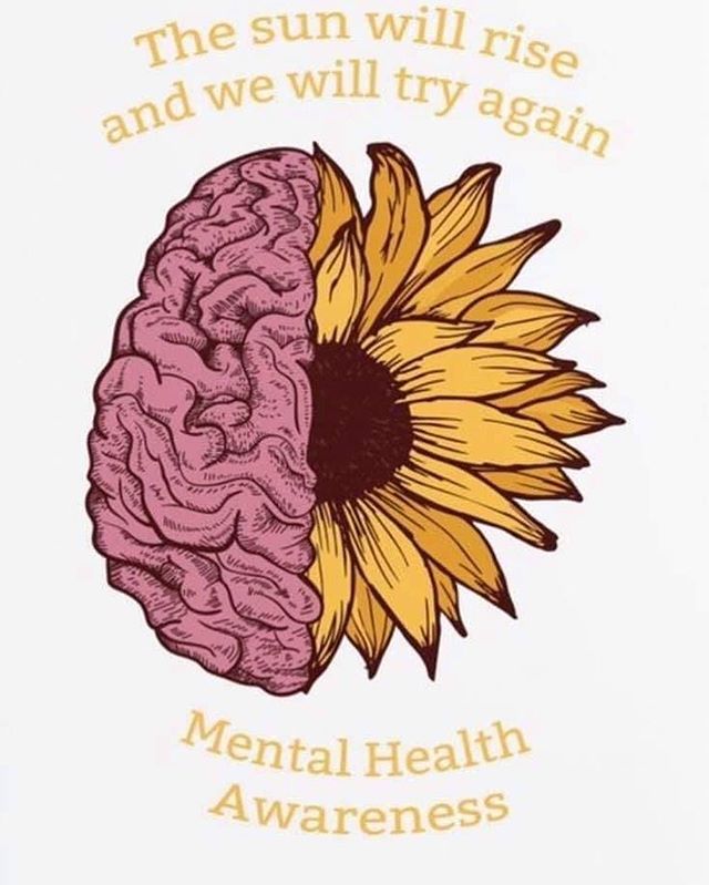 Mental Health Awareness month is important for EVERYONE! Please reach out to your peers, partners, friends! There are resources in the community to help you through your tough times. You are not alone!